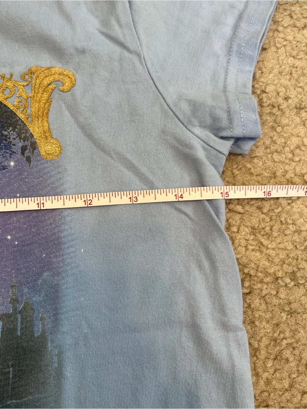 Disney Light Blue Girls Tee (or baby tee)with Cinderella Princess Graphic